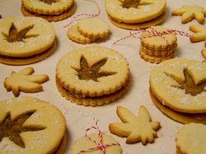 galletas de almendra con durazno cannabis